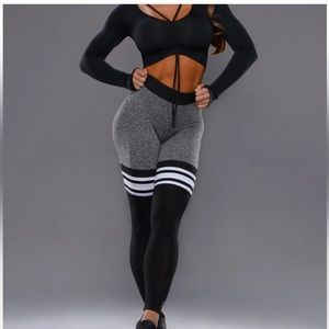 Bombshell Sportswear Black and Gray Leggings
